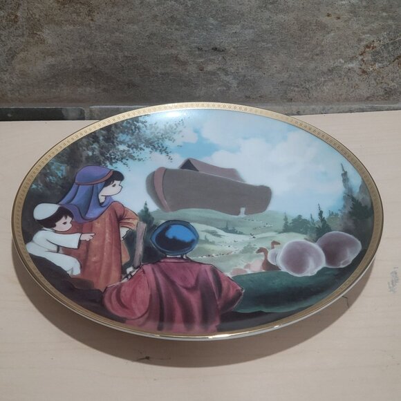 Enesco Precious Moments Noah And The Ark Decorative Plate The Hamilton Collectio - Picture 6 of 11